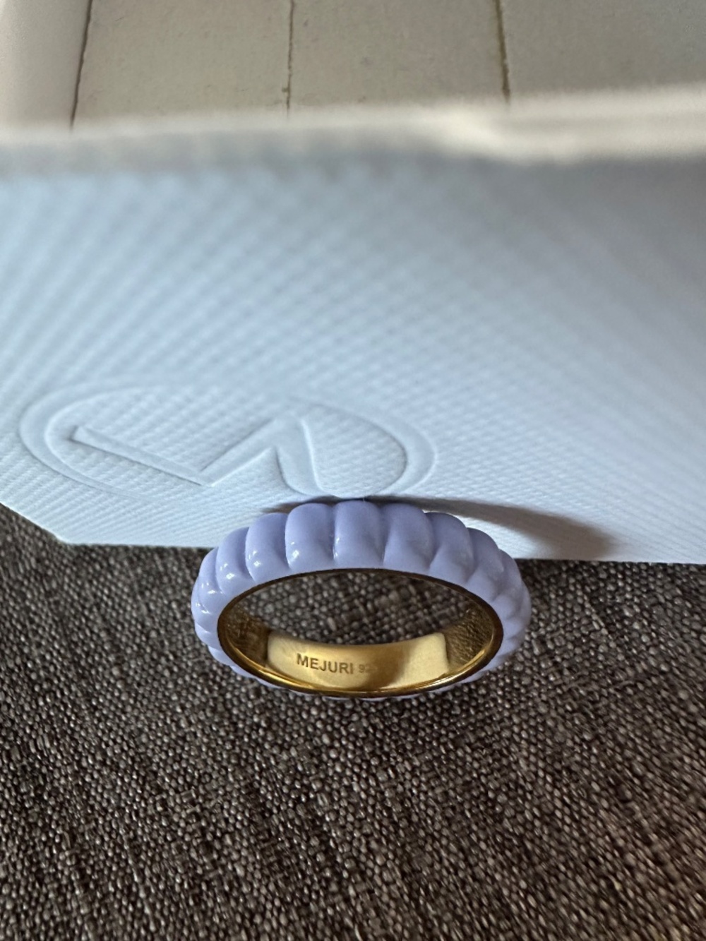 MEJURI CHARLOTTE SLIM ENAMEL STACKABLE RING - Picture 10 of 12